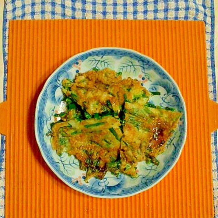 すいとん粉で ニラのちぢみ レシピ 作り方 By テツオ63 楽天レシピ